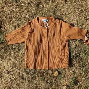 Beklina ribbed cotton top brown M/L